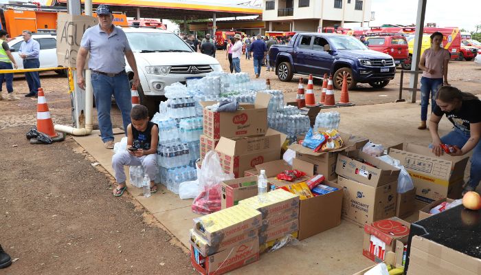 Foto: Ari Dias/AEN Defesa Civil já entregou 4 toneladas de alimentos em Rio Bonito do Iguaçu; cidade precisa de materiais de construção